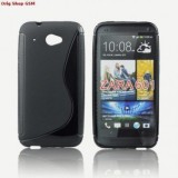 Husa Silicon S-Line Neagra HTC Desire 601 Zara - Protectie Telefon Flexibila