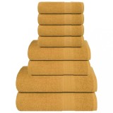 Cumpara ieftin Set prosoape 8 piese Aur 360 g/m&sup2; 100% bumbac
