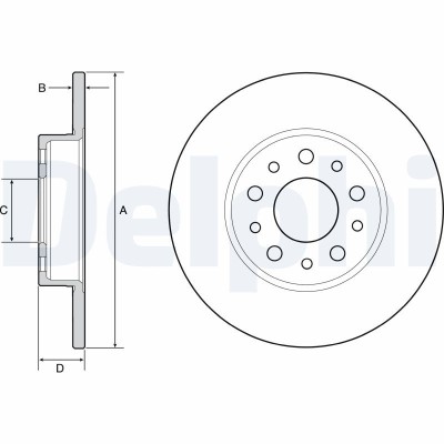 DELPHI BG4655C Disc frana foto