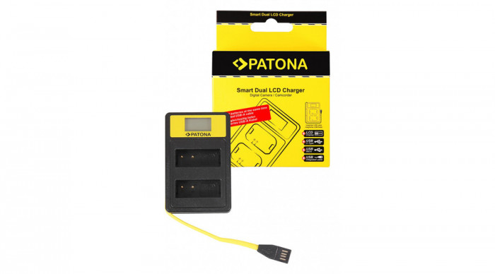 PATONA &Icirc;ncărcător USB inteligent Dual LCD Panasonic DMW-BLG10 CSBLG10MC CS-BLG10MC - Patona