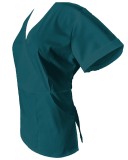 Halat Medical Pe Stil, Turcoaz Inchis cu Elastan, Model Marinela - 4XL