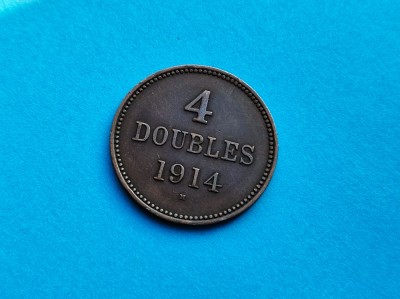 4 Doubles 1914 Guernsey-RAR foto