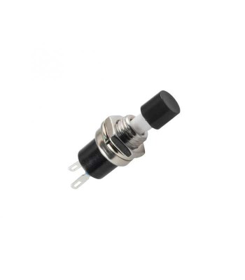 Buton intrerupator mini negru OFF-(ON) fara retinere 1 circuit 12V foto