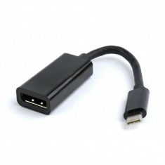 CABLU video SPACER adaptor USB 3.1 Type-C (T) la DisplayPort (M) 15cm rezolutie maxima 4K UHD (3840 x 2160) la 60 Hz silver &amp;amp;quot;SP-CM-DPF-01&amp;amp;quot; foto