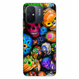 Husa compatibila cu Xiaomi Redmi 12C Silicon Gel Tpu Model Halloween Cranii Colorate