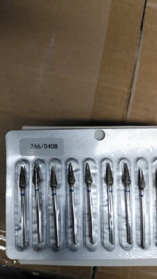 Bit pentru cuticulă diamant, picătură, br&amp;acirc;u albastru, 266/040B foto