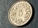 5 rappen 1937 , Tiraj = 2.000.000 , stare aUNC / UNC [poze]. Discount conform descriere [10 - 20 %. Vezi descrierea.]., Europa, Nichel