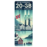 ESIM Norway, 20GB, 30 Days, Standard