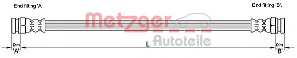 Conducta / cablu frana HYUNDAI GETZ (TB) (2002 - 2010) METZGER 4110215