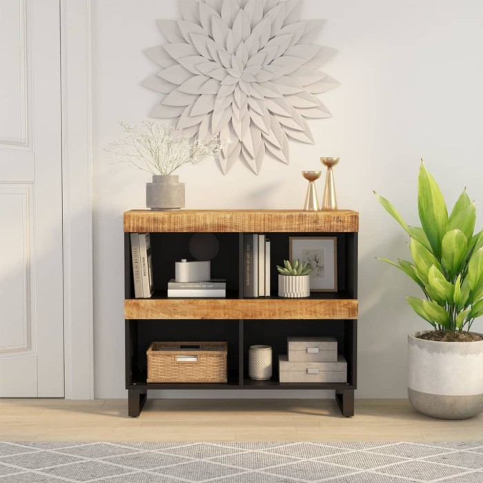 Dulap lateral, 85x33x75 cm, lemn masiv de mango