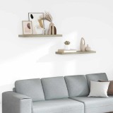 VidaXL Rafturi de perete suspendate 2 buc., stejar, 80x23,5x3,8 cm MDF 323878