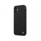 Husa iPhone 12 Mini BMW Signature Logo Imprint Negru