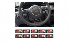 Embleme silicon Audi S Line, set de 15 bucati foto