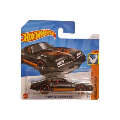 Mașinuță Hot Wheels Pontiac Firebird T/A &amp;rsquo;77, machetă auto, negru, 1:64 foto