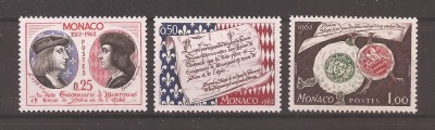 Monaco 1962 - 450 ani de la recunoașterea suveranității monegasce, MNH foto