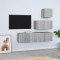 vidaXL Set dulapuri TV, 4 piese, gri sonoma, lemn prelucrat 3120318