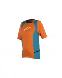 Tricou Ciclism Alpinestars Stella Drop 2, Albastru/Portocaliu, Marime XS