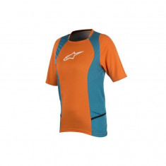 Tricou Ciclism Alpinestars Stella Drop 2, Albastru/Portocaliu, Marime S