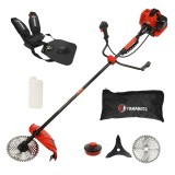 Motocoasa pe benzina Yamamoto YBC-57 52cc 6CP 2T &ndash; cu disc Vidia 40T, disc 3T si ham dublu