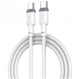 Cablu Date si Incarcare USB-C - USB-C XO Design NB208B, 60W, 1m, Alb