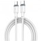 Cablu Date si Incarcare USB-C - USB-C XO Design NB208B, 60W, 1m, Alb