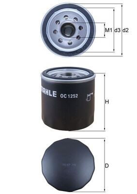 MAHLE OC 1252 Filtru ulei foto