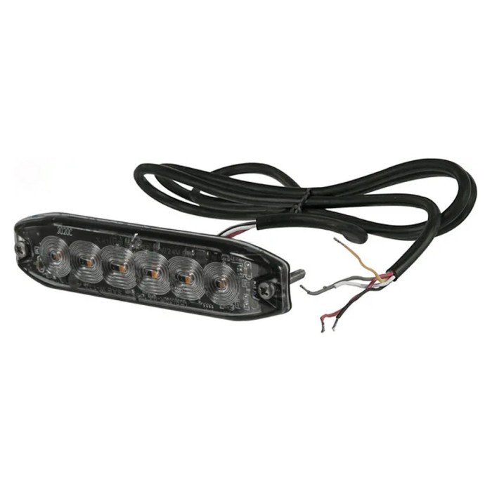 Lampă de avertizare intermitent galben - 6 LED-uri