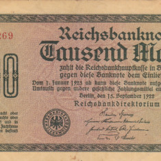 GERMANIA 1.000 marci 1922 VF+!!!