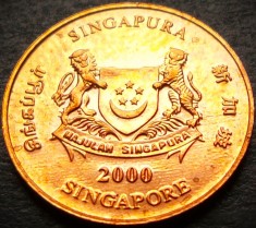 Moneda exotica 1 CENT - SINGAPORE, anul 2000 * cod 5188 = UNC