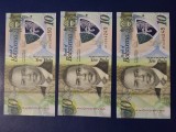 3 bancnote &quot;Ten Pula&quot; din Botswana UNC si consecutive