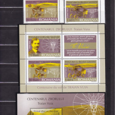 ROMANIA 2006 LP 1712 LP 1712 b LP 1713 CENTENARUL TRAIAN VUIA SERIE+COLITE MNH