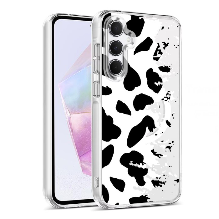 Husa pentru samsung galaxy a16, atasare magnetica, magsafe, pattern skin 12, clear