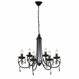 Candelabru elegant cu 6 brațe, Negru