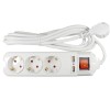 Prelungitor Lohuis 3 prize + 2 x USB, 3 m, 3500W, 3 x 1.5 mmp, contact de protectie, intrerupator, indicator luminos