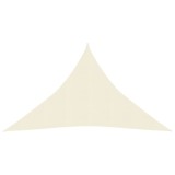 Panza Parasolar Triunghiulara Crem 3x3x4.2m HDPE 160 g/m&sup2; Protectie UV Copertina Gradina Terasa