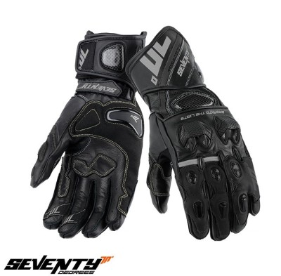 Manusi barbati pentru scuter - motocicleta racing vara Seventy model SD-R12 negru Negru XXL (11 cm) foto
