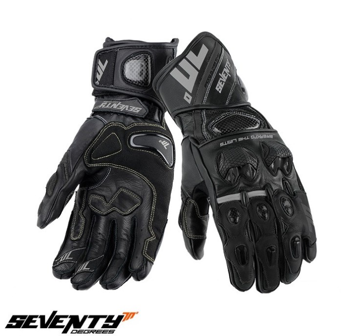 Manusi barbati pentru scuter - motocicleta racing vara Seventy model SD-R12 negru Negru XXL (11 cm)