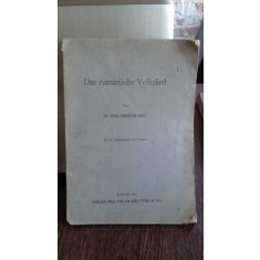 EMIL RIEGLER DINU - DAS RUMANISCHE VOLKSLIED (CANTECUL ROMANESC)