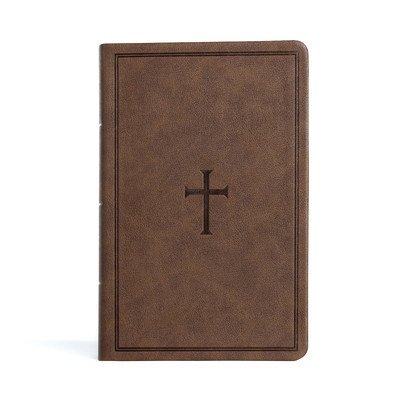 CSB Large Print Personal Size Reference Bible, Brown Leathertouch foto