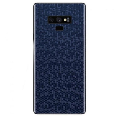 Set Folii Skin Acoperire 360 Compatibile cu Samsung Galaxy Note 9 (Set 2) - ApcGsm Wraps HoneyComb Blue foto