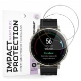 Folie de protectie Ecran Techsuit Nano Flex pentru Amazfit Active 3 Premium, Plastic, Set 2 bucati, Neagra