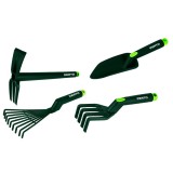 Set unelte de gradina 4 piese din plastic Verto pentru plantare si &icirc;ntretinere