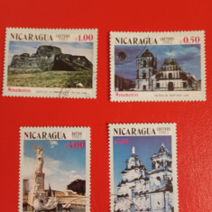 NICARAGUA, MONUMENTE - SERIE COMPLETĂ ȘTAMPILATĂ