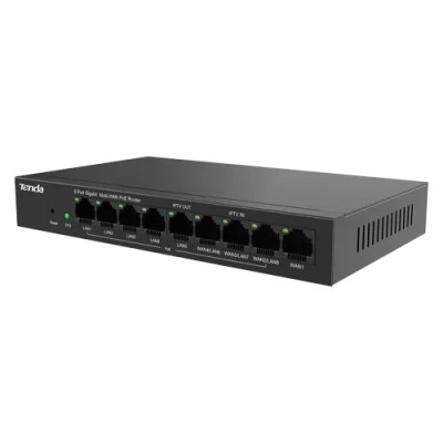 Router 8 porturi PoE+, 1 port WAN, Gigabit, Web Management - TENDA TND-G0-8G-POE foto
