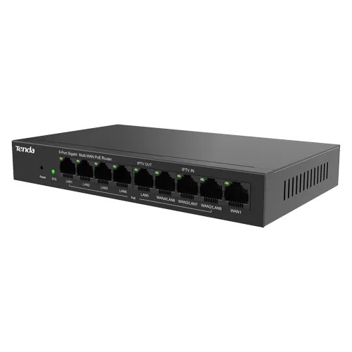 Router 8 porturi PoE+, 1 port WAN, Gigabit, Web Management - TENDA TND-G0-8G-POE