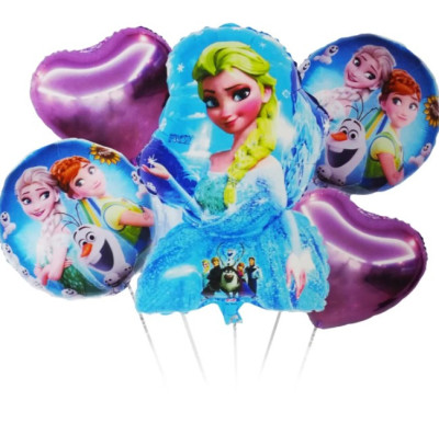 Buchet 5 baloane folie Elsa, Frozen 2, 60 x 35 cm foto