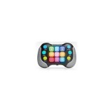 Consola interactiva de jocuri pop it, cu 6 butoane si 600 de niveluri, Gri/Negru