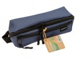 Penar neechipat tip etui 2 fermoare Econovo, albastru