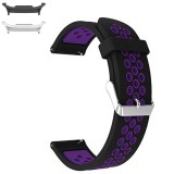 Curea din silicon compatibila cu Samsung Galaxy Watch9 44mm, Black Berry