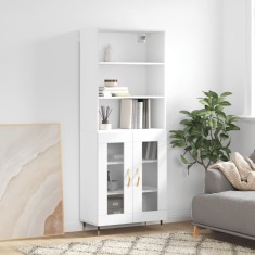 vidaXL Dulap &icirc;nalt, alb, 69,5x34x180 cm, lemn compozit